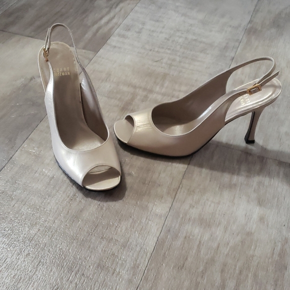 Stuart Weitzman open toe sling back pump 7.5 N - Picture 1 of 3